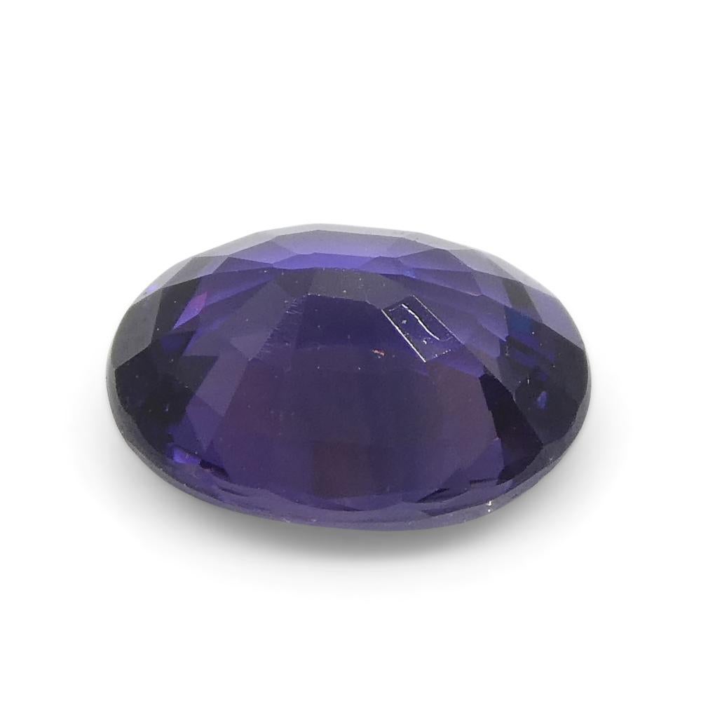 0.9ct Oval Purple Sapphire from East Africa, Unheated For Sale 8