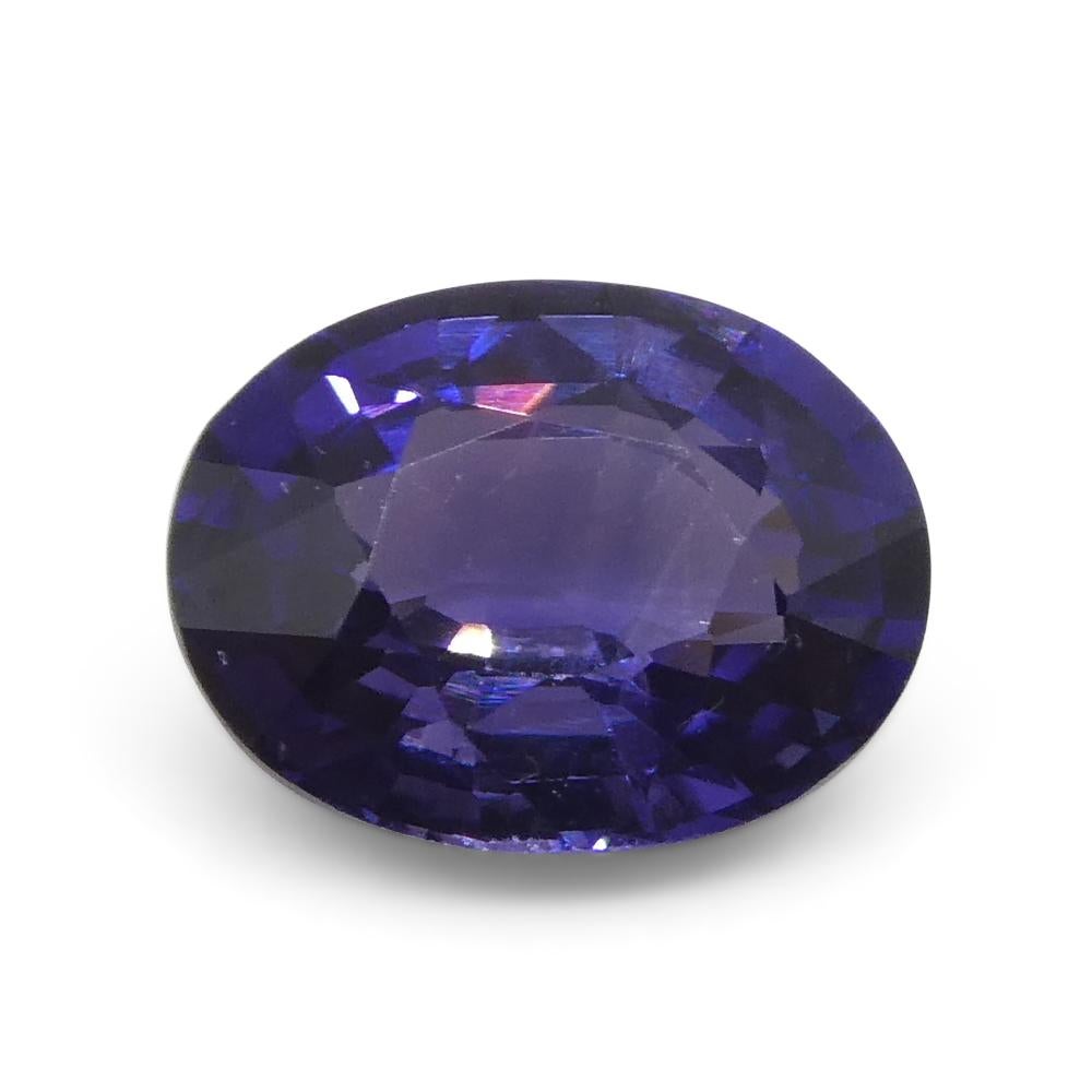 0.9ct Oval Purple Sapphire from East Africa, Unheated For Sale 4