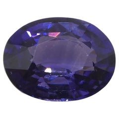 Saphir violet ovale de 0.9 carat provenant d'Afrique de l'Est, non chauffé