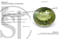 0.9ct Oval Yellowish Green to Greenish Yellow Alexandrite from Sri Lanka