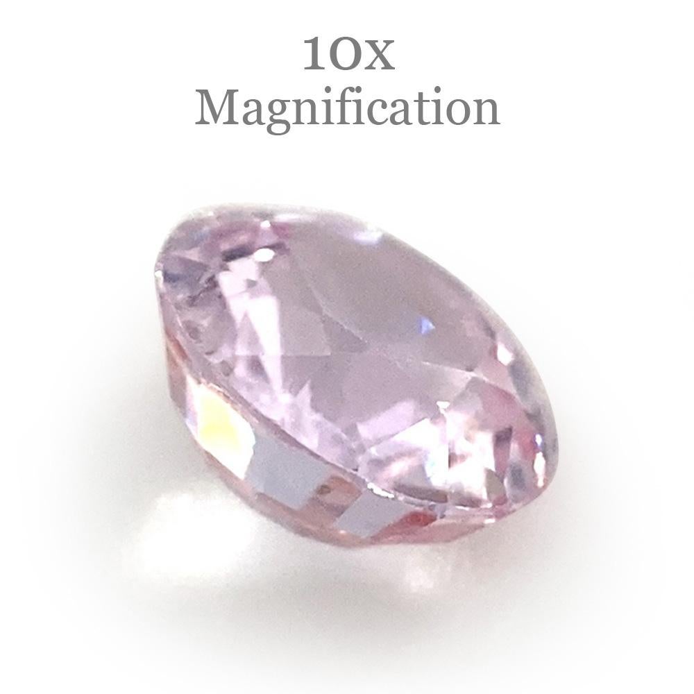 0.9ct Round Pastel Pink Sapphire from Sri Lanka Unheated For Sale 5