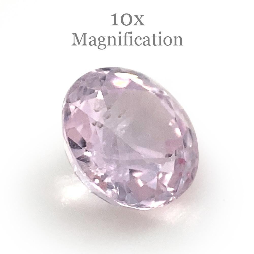 0.9ct Round Pastel Pink Sapphire from Sri Lanka Unheated For Sale 6