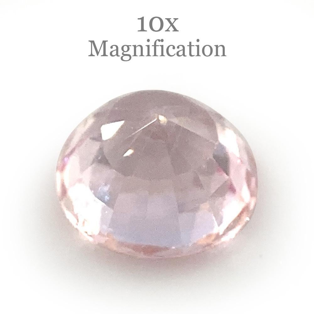 0.9ct Round Pastel Pink Sapphire from Sri Lanka Unheated For Sale 7