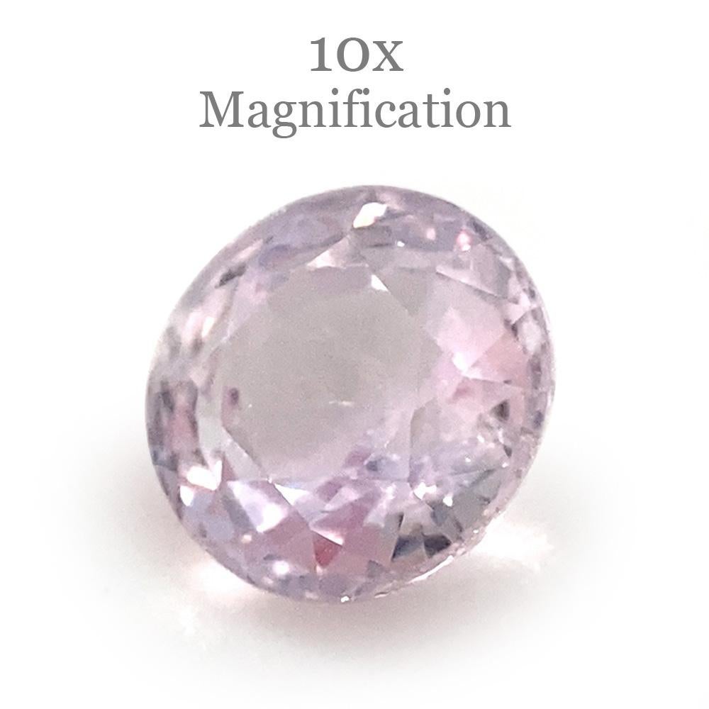 0.9ct Round Pastel Pink Sapphire from Sri Lanka Unheated For Sale 8