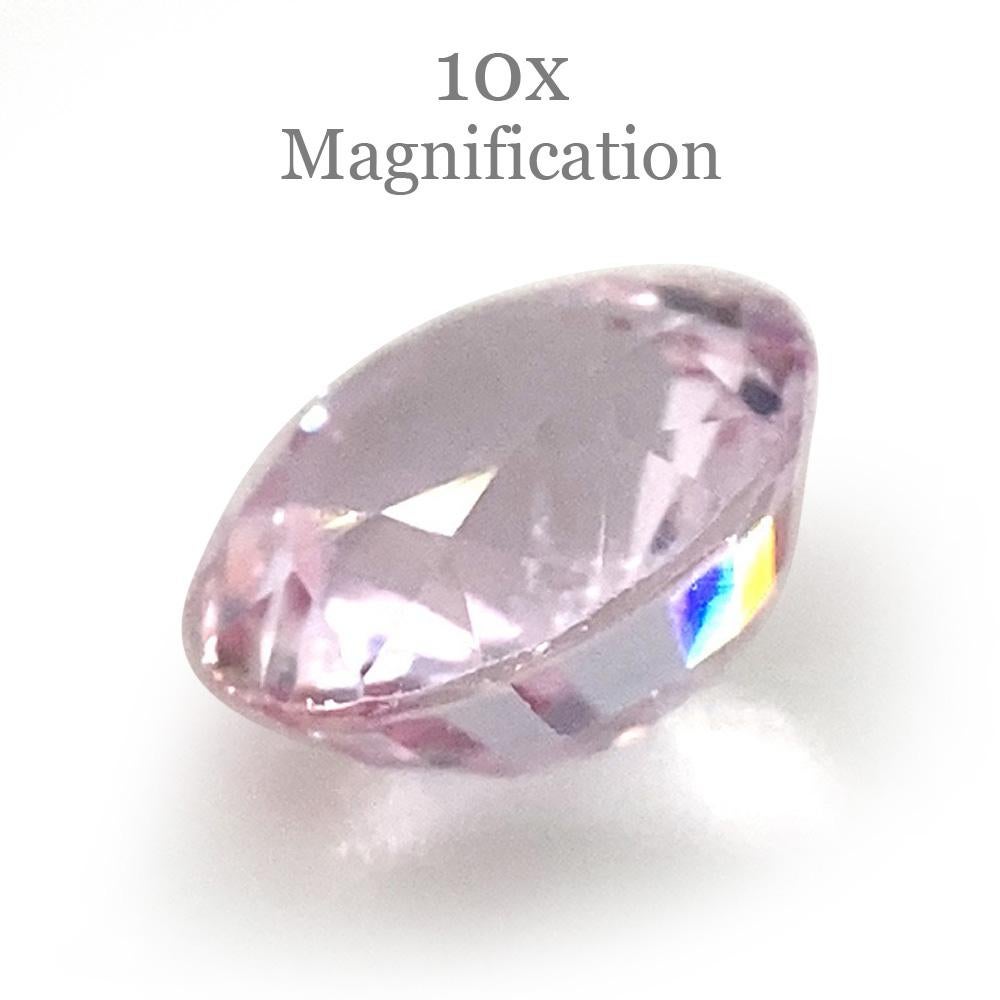 Brilliant Cut 0.9ct Round Pastel Pink Sapphire from Sri Lanka Unheated For Sale
