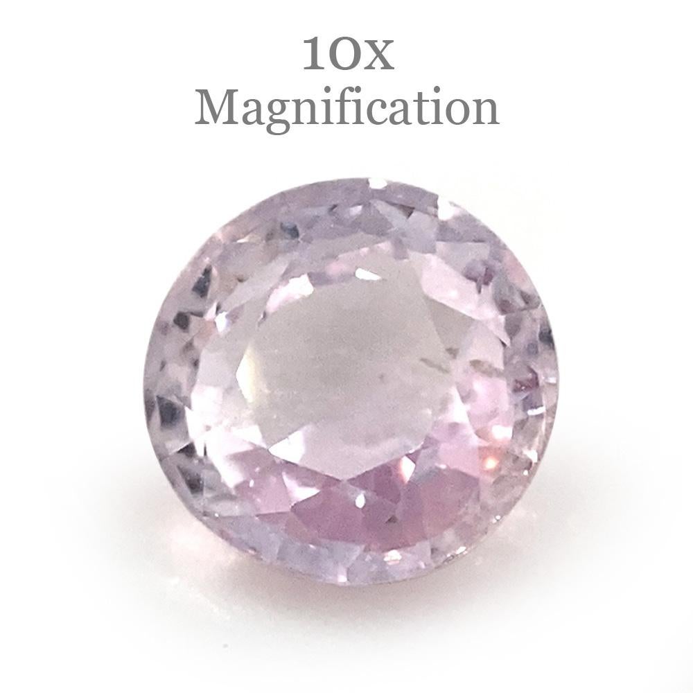 0.9ct Round Pastel Pink Sapphire from Sri Lanka Unheated In New Condition For Sale In Toronto, Ontario