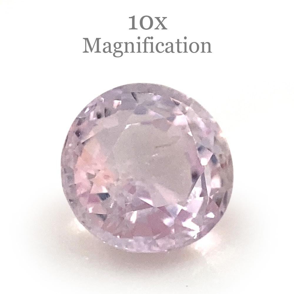 Women's or Men's 0.9ct Round Pastel Pink Sapphire from Sri Lanka Unheated For Sale