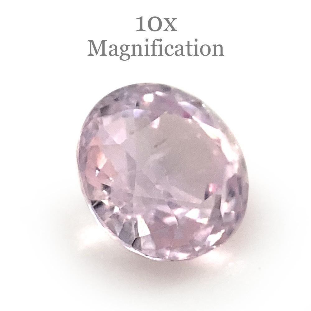 0.9ct Round Pastel Pink Sapphire from Sri Lanka Unheated For Sale 1