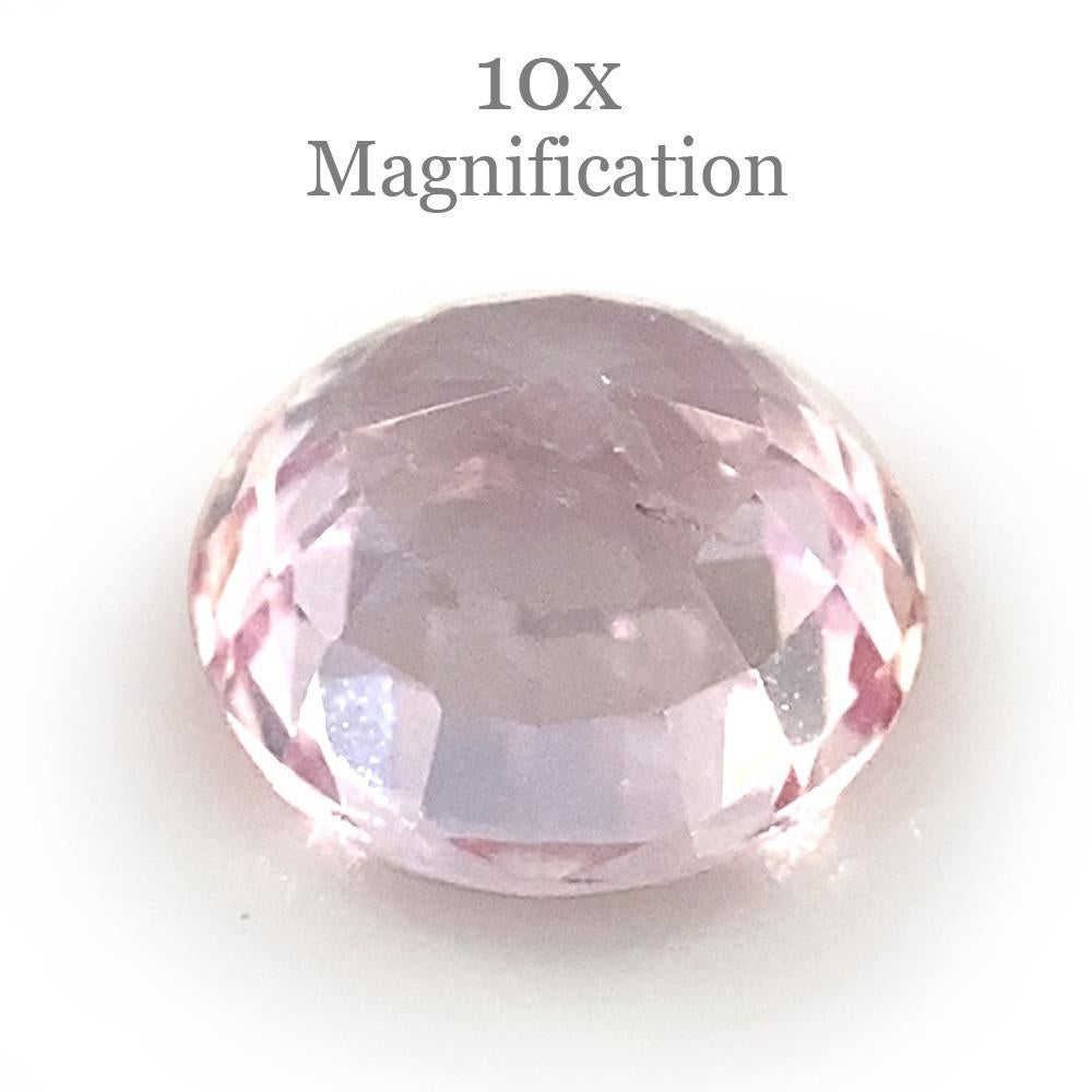 0.9ct Round Pastel Pink Sapphire from Sri Lanka Unheated For Sale 2