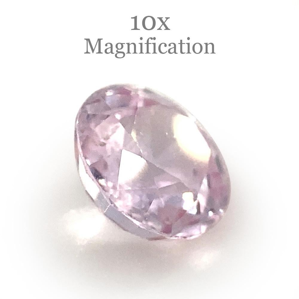 0.9ct Round Pastel Pink Sapphire from Sri Lanka Unheated For Sale 3