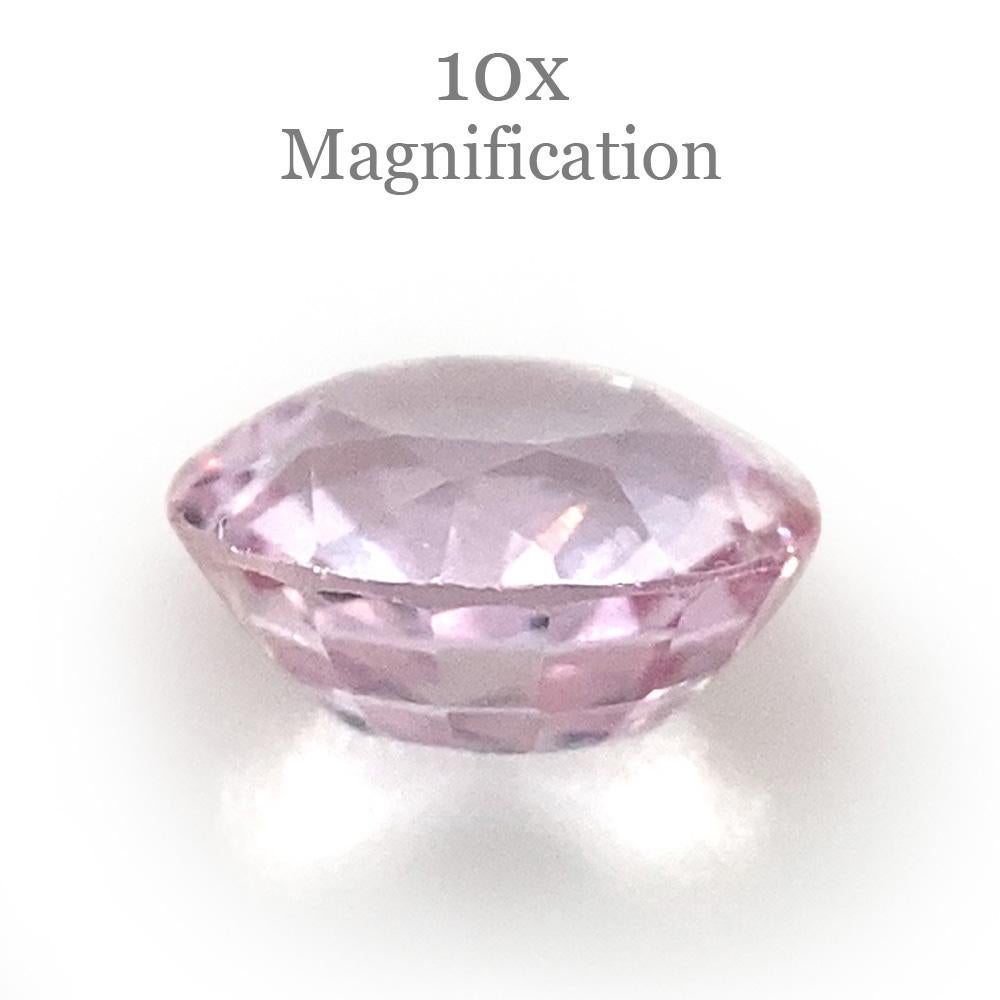 0.9ct Round Pastel Pink Sapphire from Sri Lanka Unheated For Sale 4