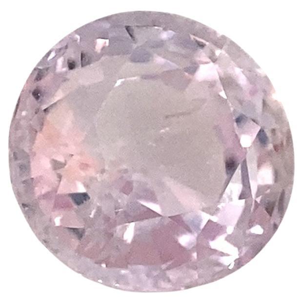 0.9ct Round Pastel Pink Sapphire from Sri Lanka Unheated For Sale