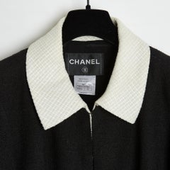 Chanel SS2009 Veste FR40 Black White Linen Silk Jacket US10