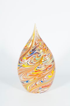 0Sculpture abstraite en verre de Murano par Giovanni Dalla Fina, Italie, vers 1990