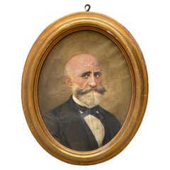 0lio on canvas depicting gentleman - early 20th century