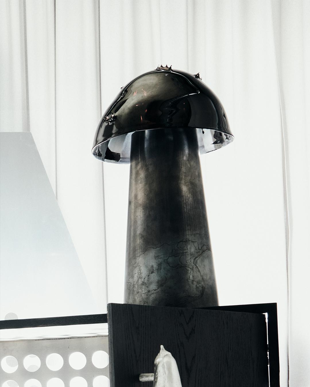 Contemporary 1, 000, 000 Dead Hippies Table Lamp – Handmade Industrial Modern Table Lamp For Sale