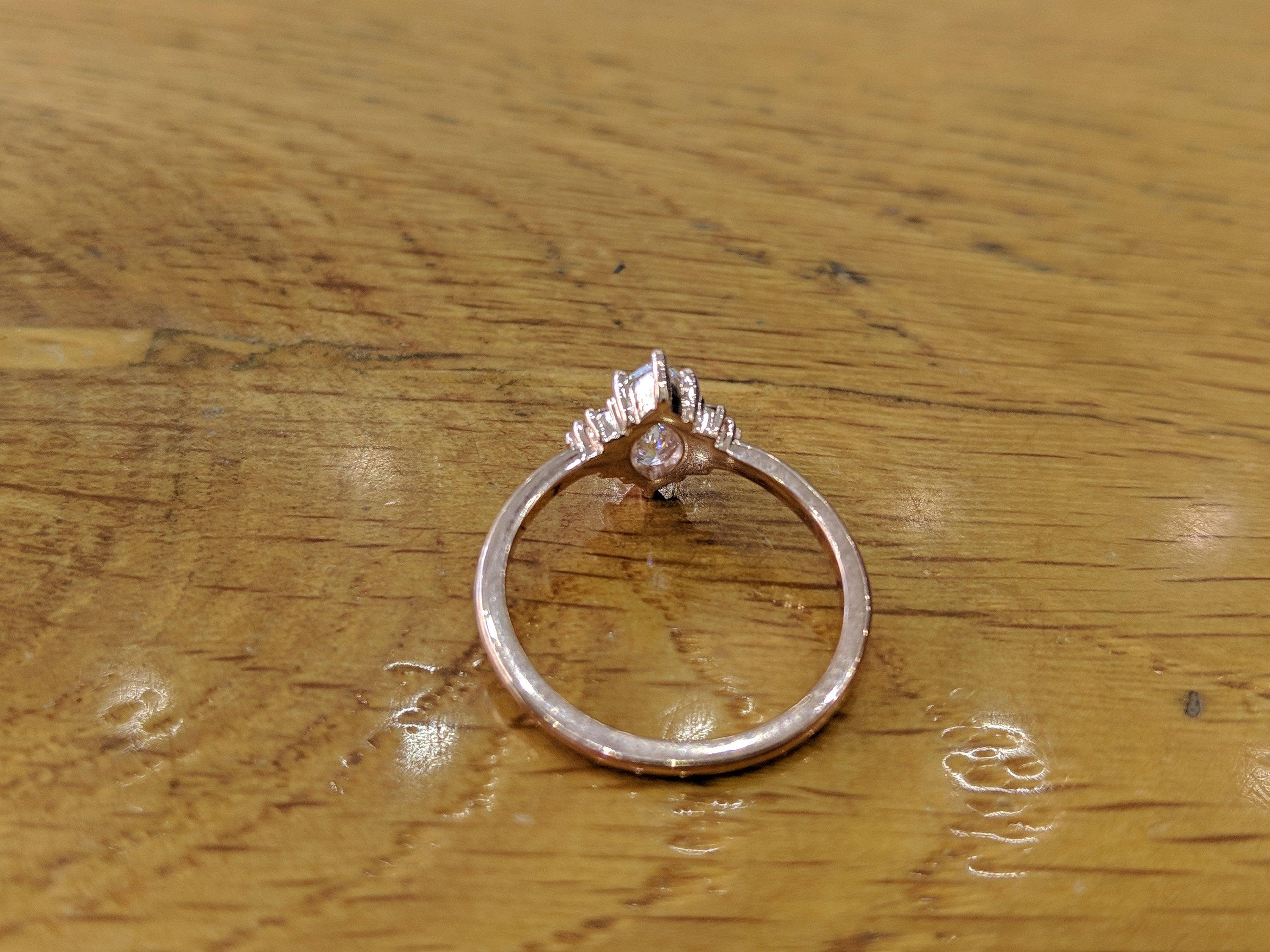 1/2 carat marquise diamond ring