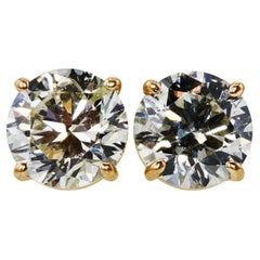 1 1/2 Carat Ct Real Natural Solitaire Diamond 2 Round Stud Earrings 14k Gold 