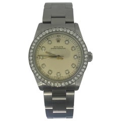 Used 1 1/2 Ct Diamond Bezel-Rolex Oyster Perpetual Stainless Steel Ladies Watch 31mm