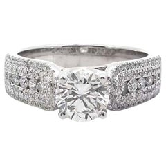 1 1/2 Carat Diamond Cluster Ring EGL Certified