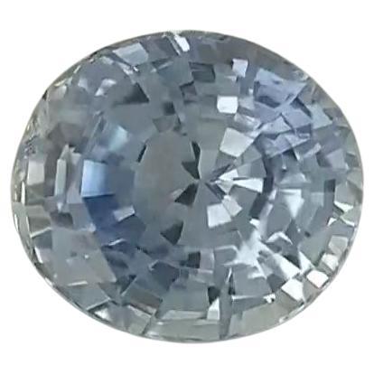 1 1/2 Carat Oval Blue Sapphire GIA For Sale