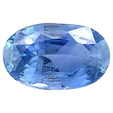 1 1/2 Carat Oval Blue Sapphire GIA Unheated For Sale