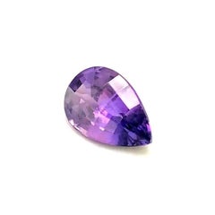 1 1/2 Carat Pear Violet Changing to Purple Sapphire GIA Unheated