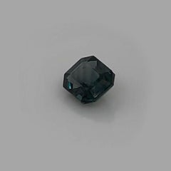 1 1/3 Carat Emerald Shape Teal Sapphire GIA Unheated