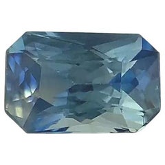 1 1/3 Carat Octagonal Blue Sapphire GIA