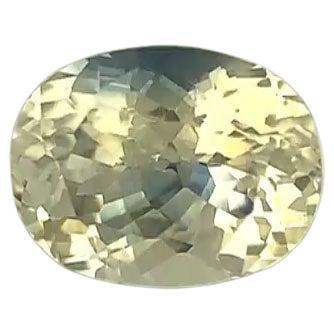 1 1/3 Carat Oval Zoned Yellow and Blue Sapphire GIA Unheated For Sale