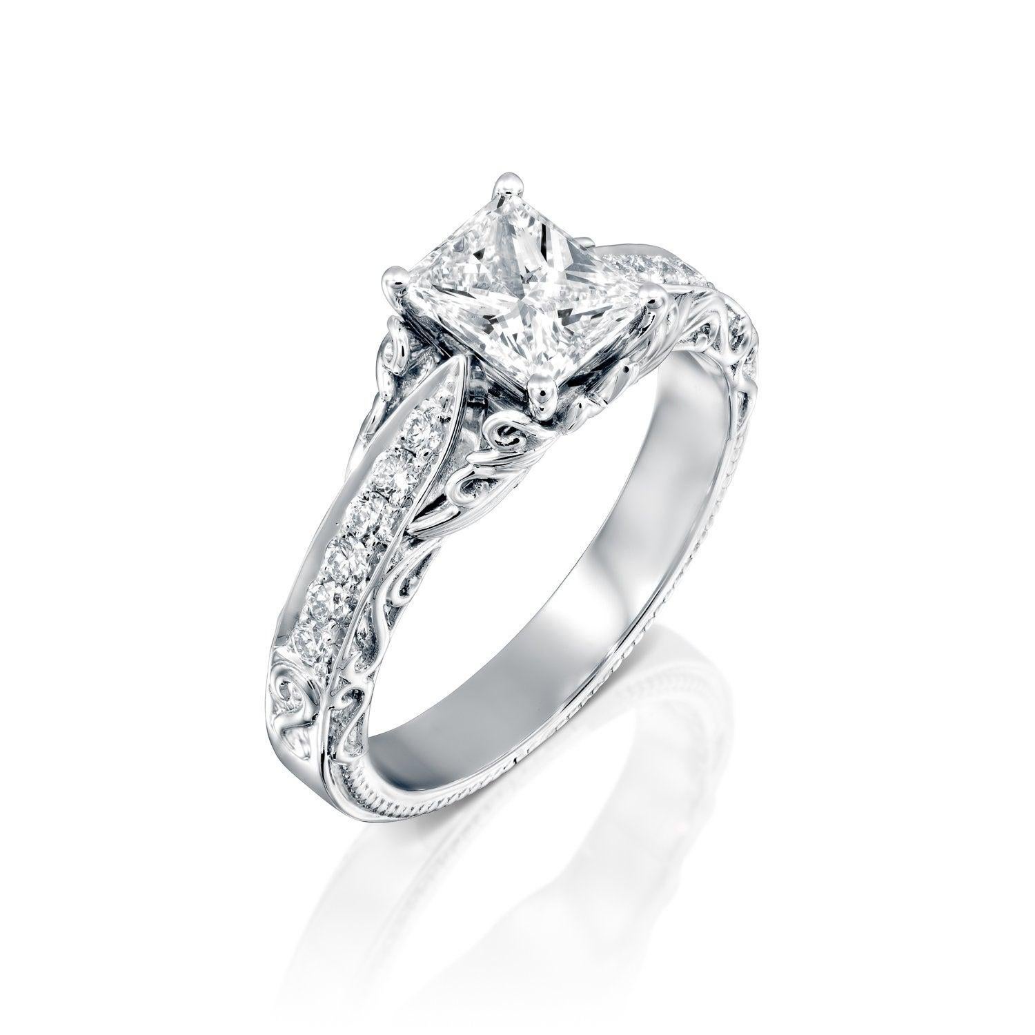 1 3 carat halo engagement ring