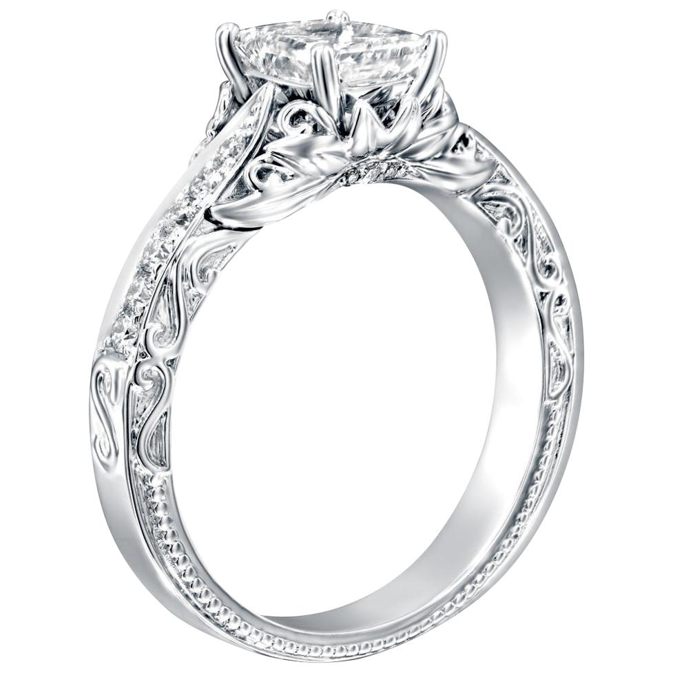3 Carat GIA Radiant Cut Diamond Engagement Platinum Ring For Sale at ...