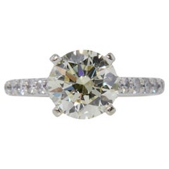 Bague de fiançailles en or 14 carats avec halo de diamants solitaires ronds naturels de 1 1/3 carat