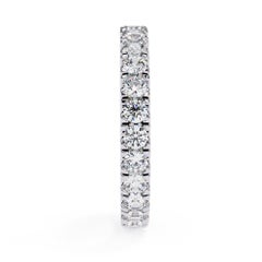 1 1/3 Ctw Round Full Eternity Diamond Wedding Band Ring, 14K Solid Gold, SI GH