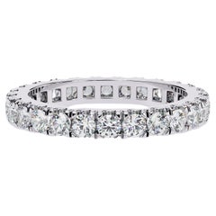 1 1/3 Ctw Round Full Eternity Diamond Wedding Band Ring, 14K Solid Gold, SI GH