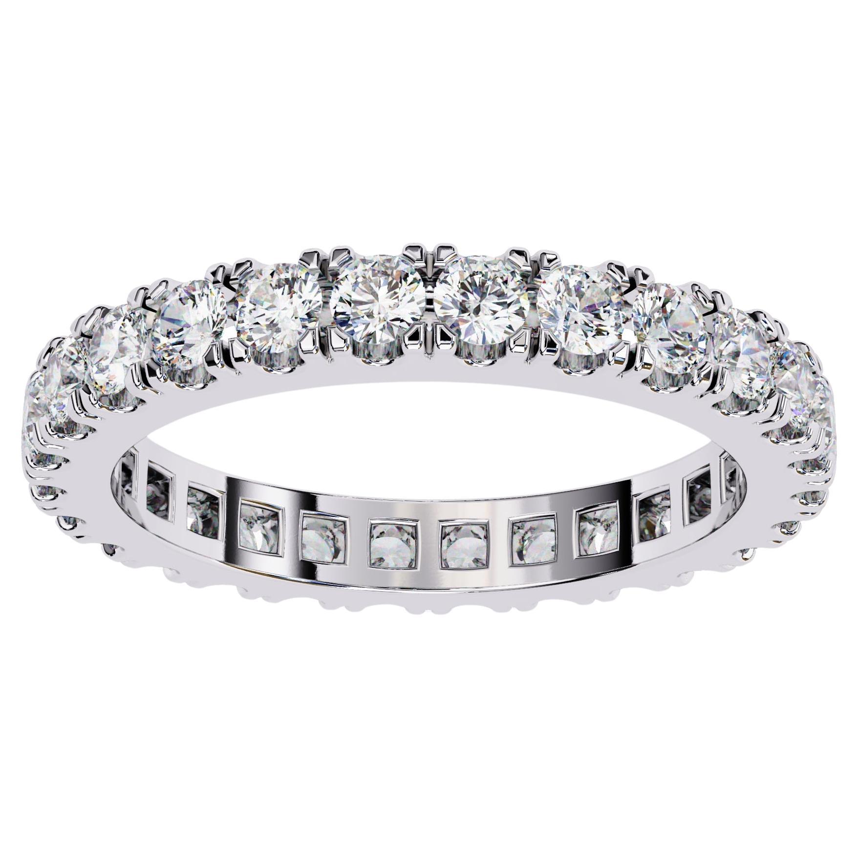 Alianza de Diamantes Eternidad Completa Redonda de 1 1/3 qt, Oro macizo de 14 quilates, SI GH