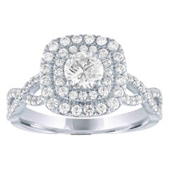 1 1/5 Carat TW Diamond Halo Engagement Ring