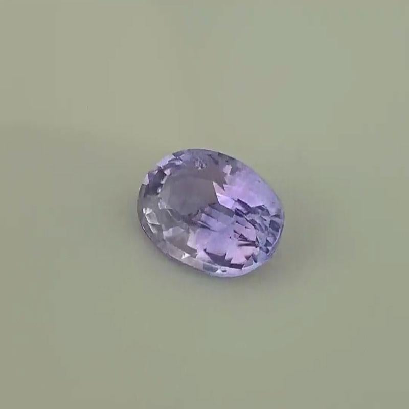 1 1/6 Carat Oval Purple Sapphire GIA Neuf - En vente à San Francisco, CA