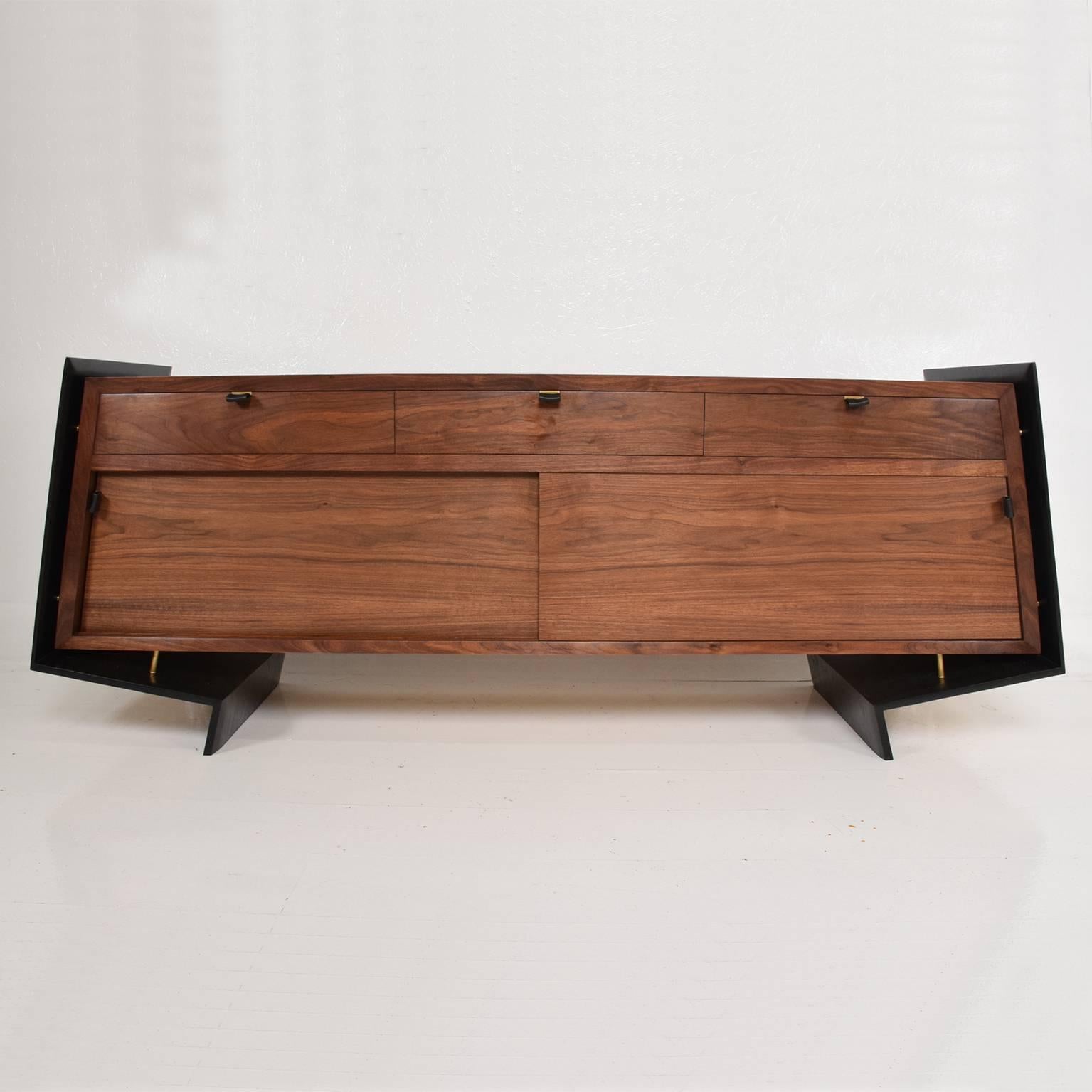 1/1 Custom Built Contemporary Sculptural Floating Credenza by Pablo Romo 7