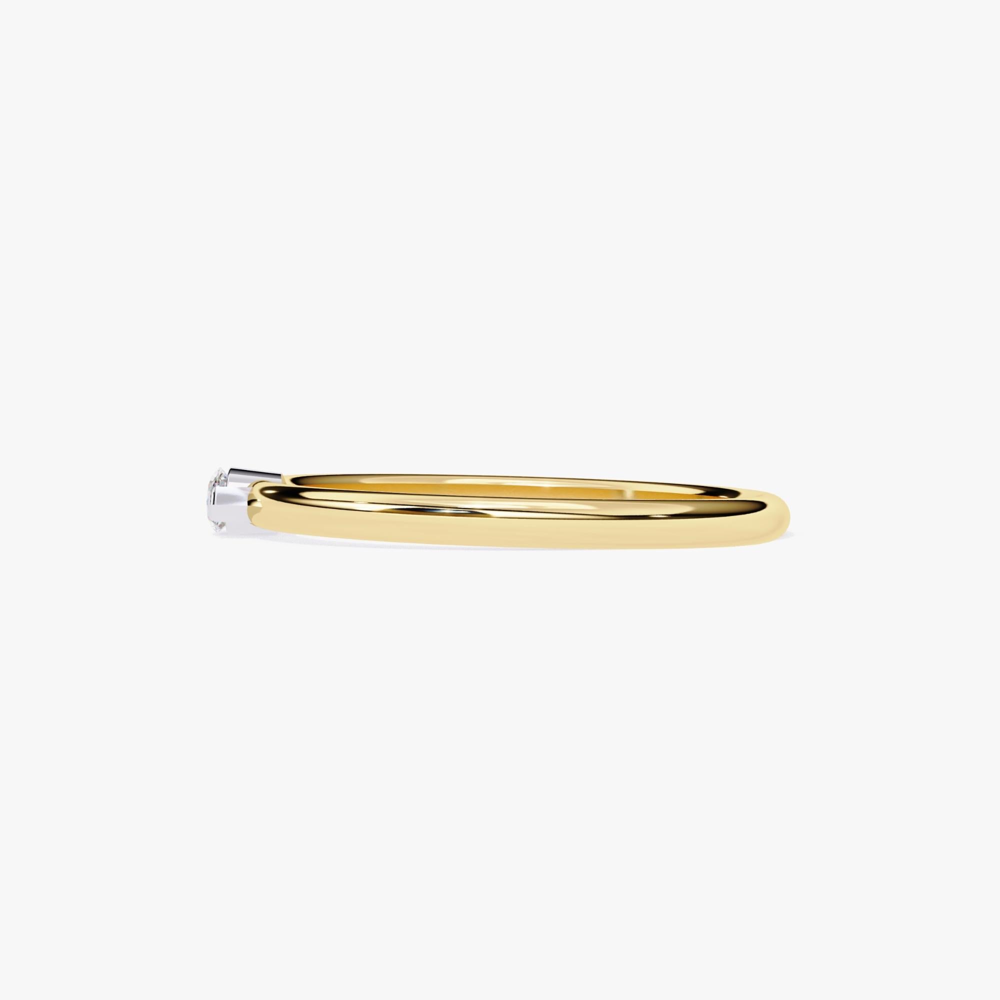 1/10 Ctw, Marquise Diamond Band, 14k Solid Gold, Bezel Diamond Ring, SI GH For Sale 2