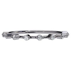 Bague empilable en or massif 14 carats avec diamants ronds de 1/10 carat poids total, SI GH