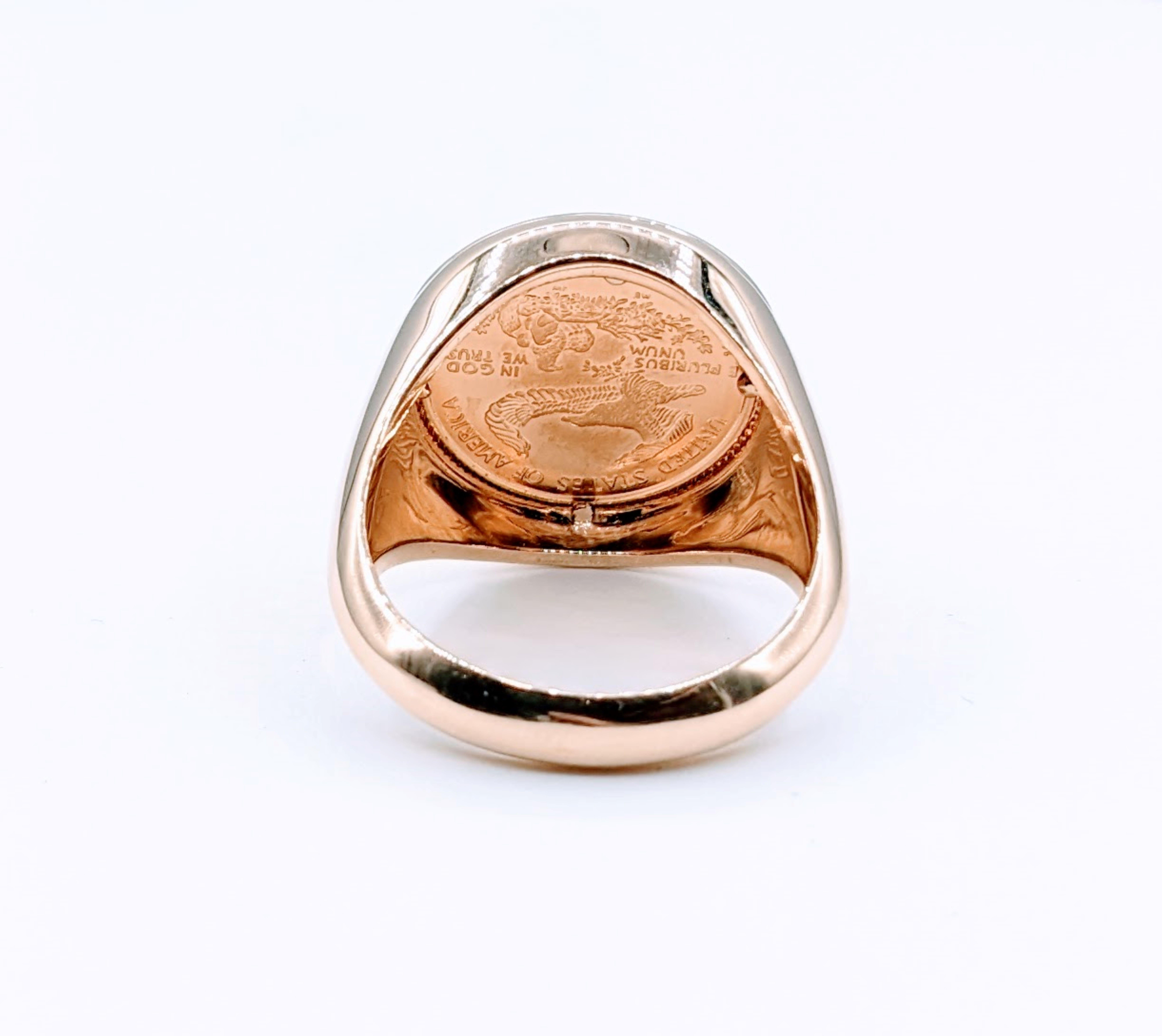 american eagle coin ring