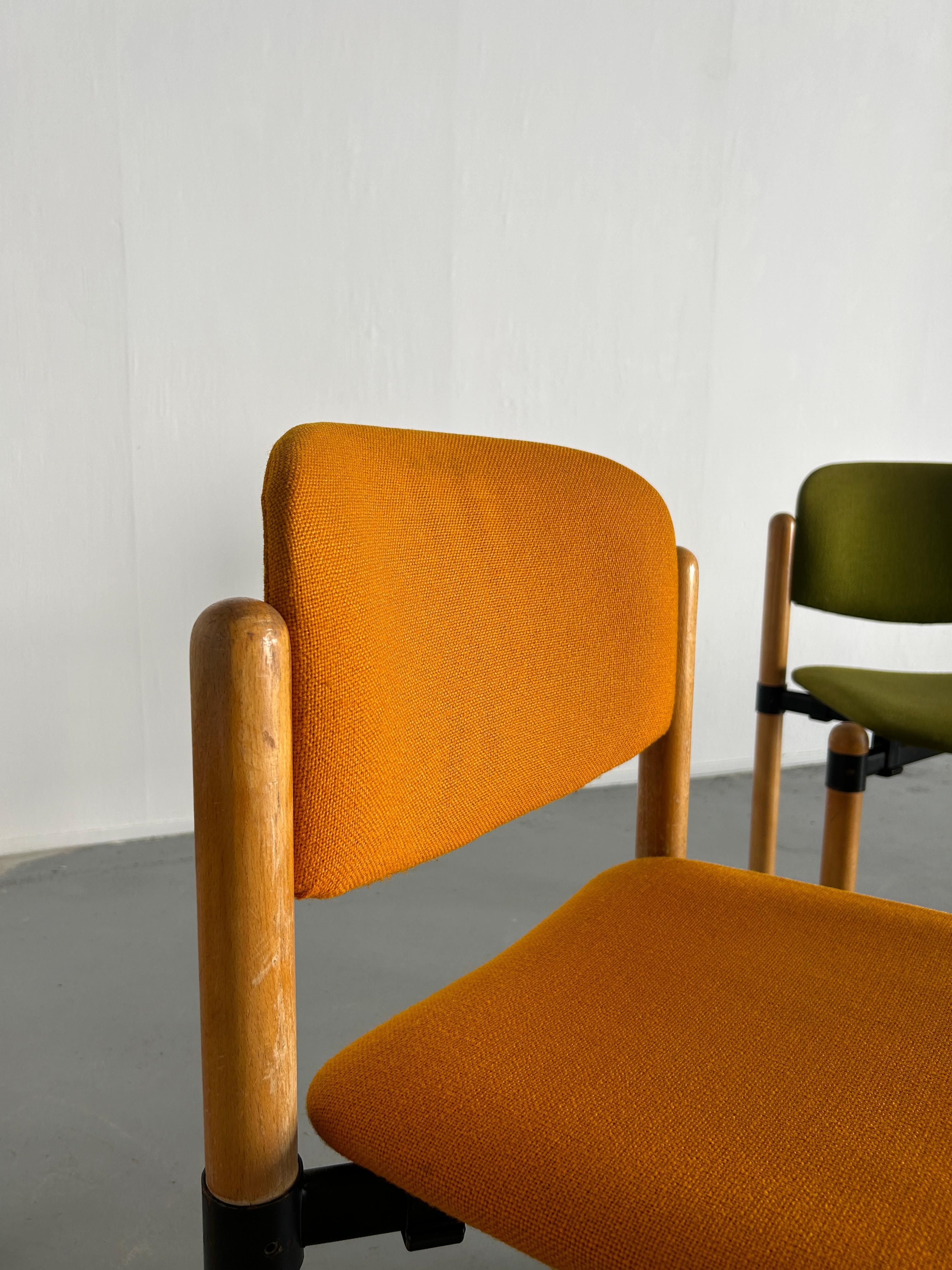 1/10 Mid Century Modern Stackable Dining Chairs by Fröscher Sitform, 70s Germany 2