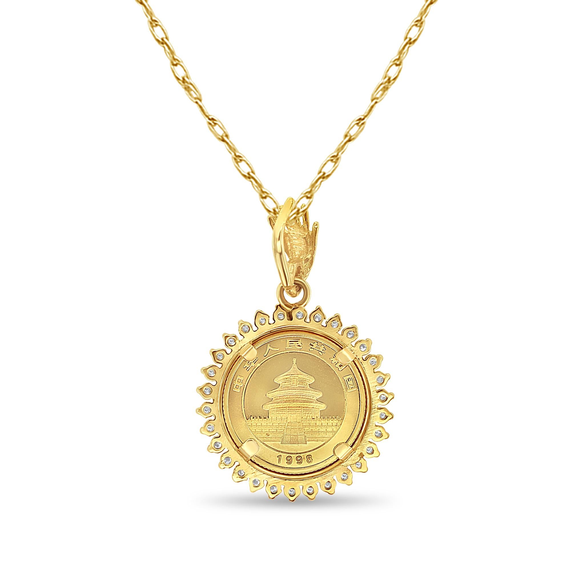 ♥ Coin Information ♥

Country: China
Coin Metal: Fine Gold .999 
Denomination: 10 Yuan
Year: 1998
Obverse:  Beijing Temple of Heaven with Chinese inscription 