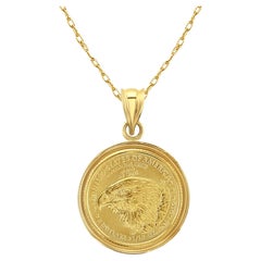 1/10OZ Lady Liberty Coin Necklace with Polished Bezel