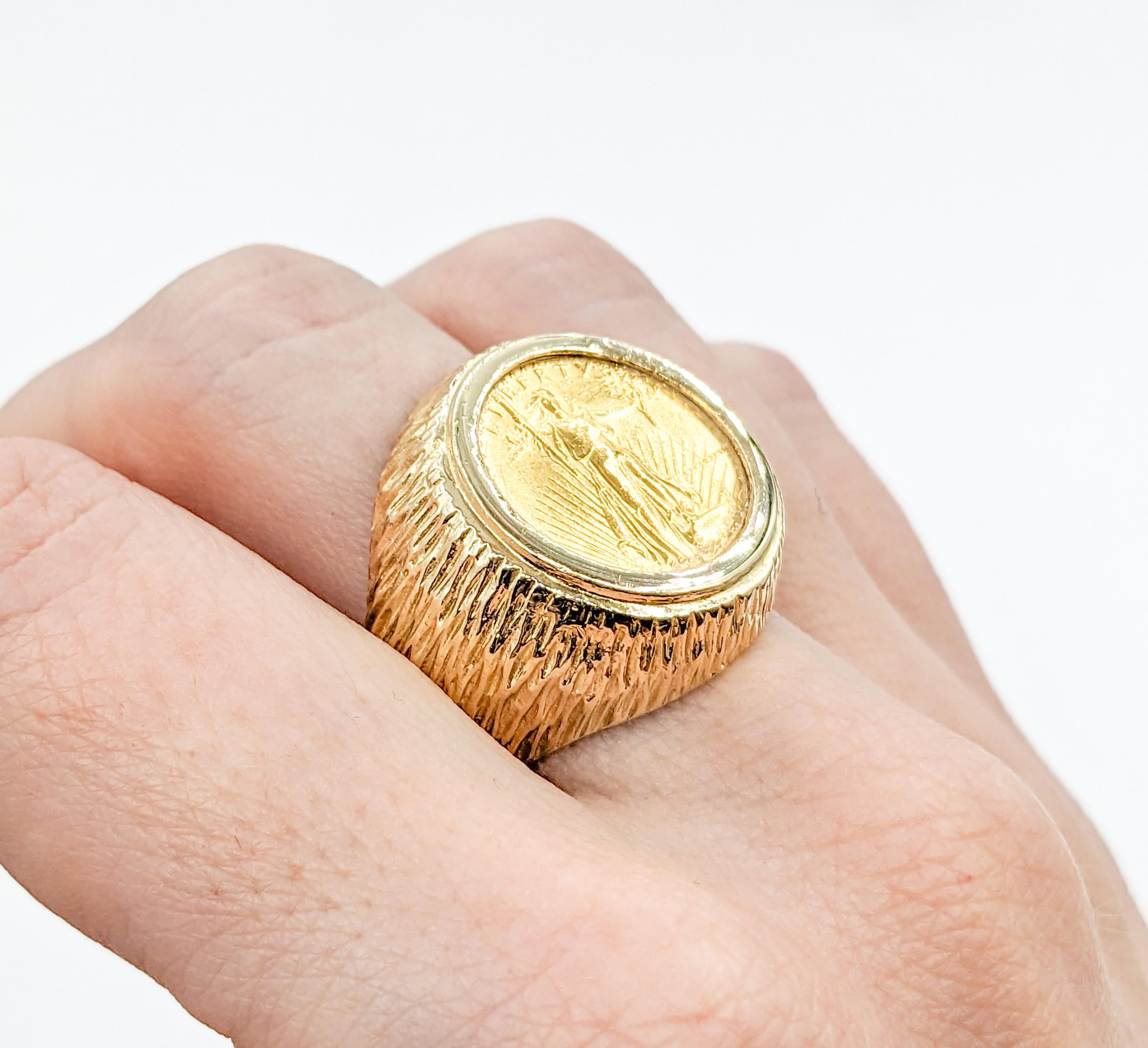 gold coin ring