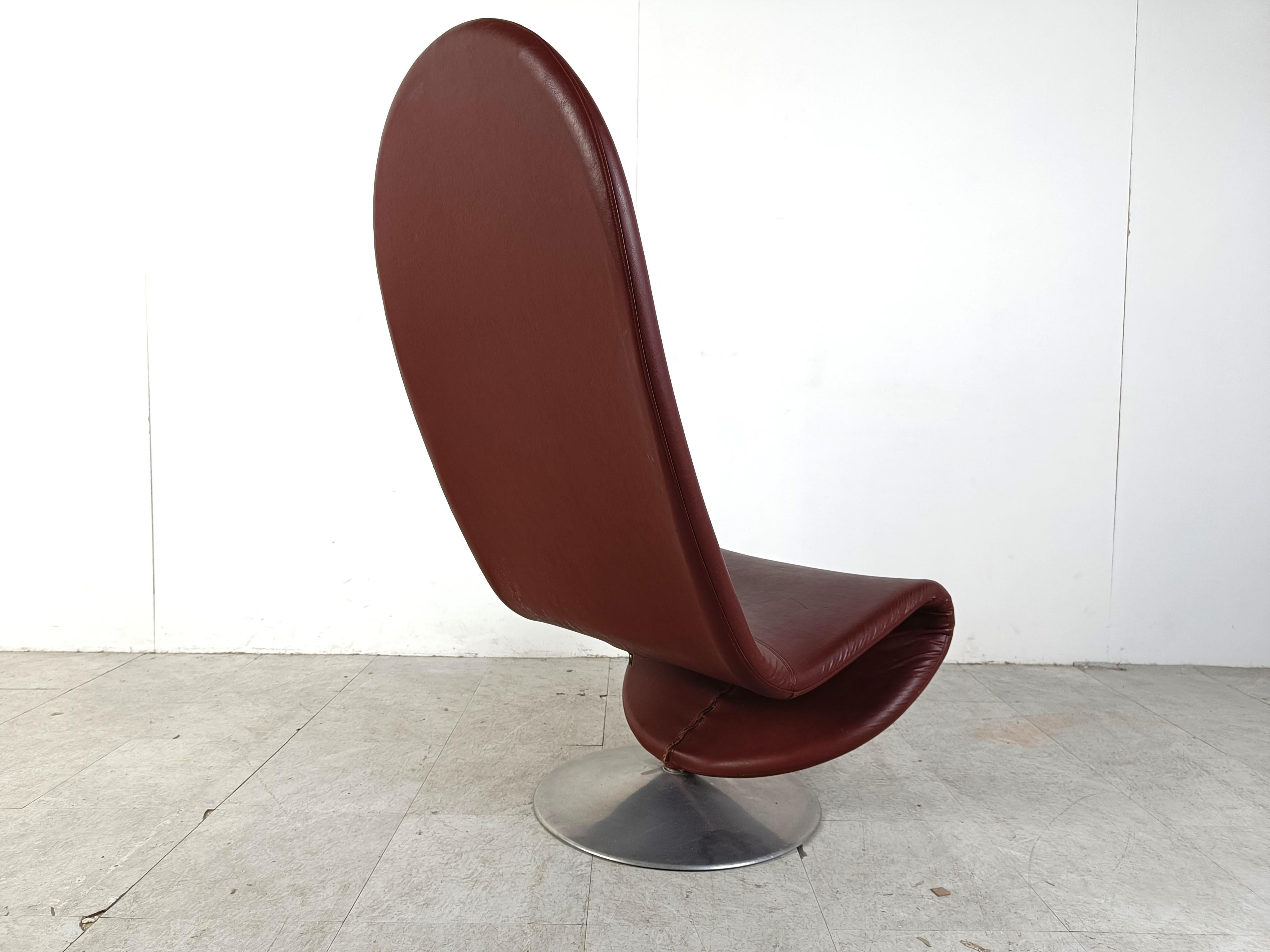 1-2-3 High Back Chair for Fritz Hansen by Verner Panton for Fritz Hansen, 1970s For Sale 4