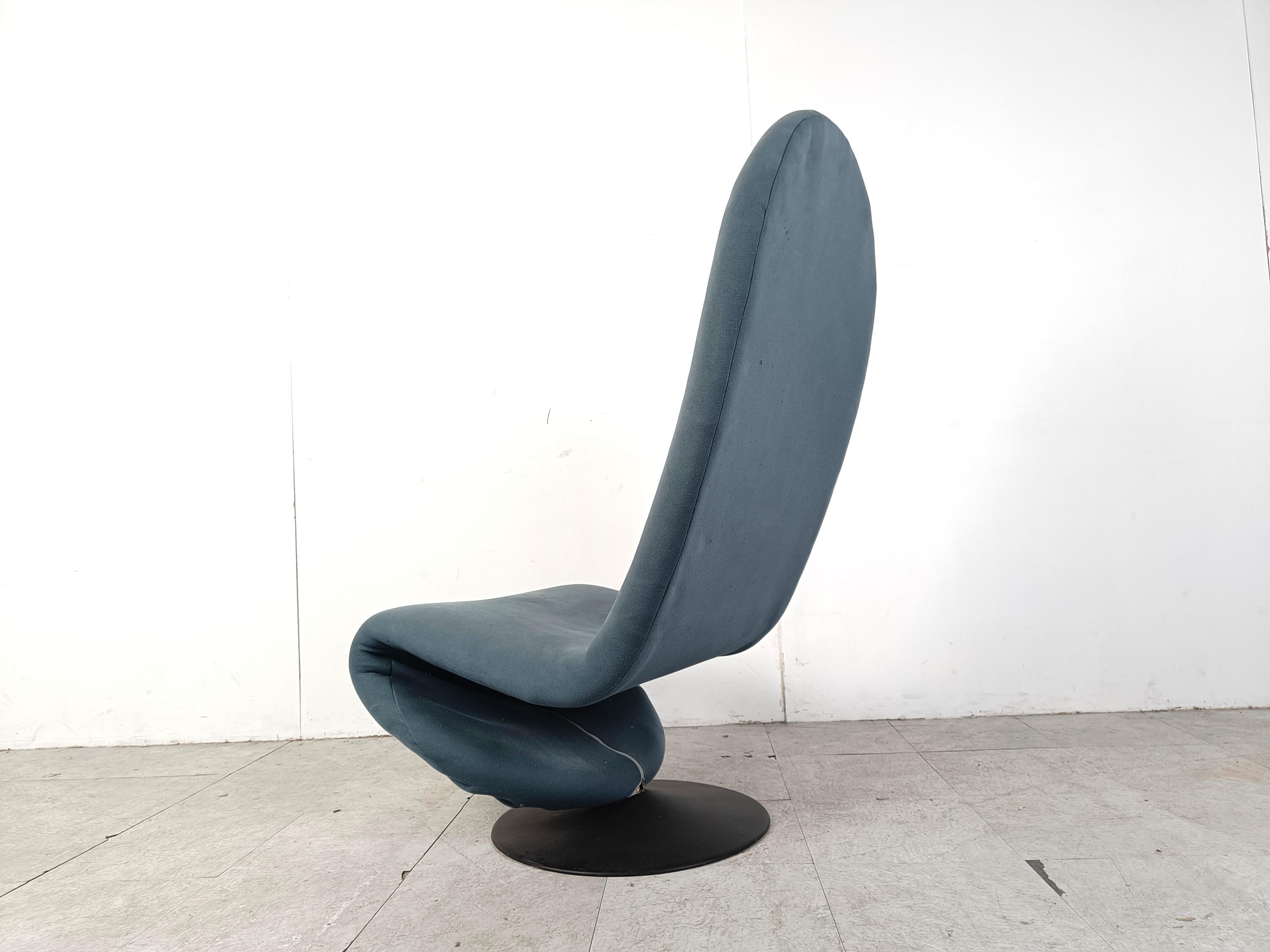 1-2-3 High Back Chair for Fritz Hansen by Verner Panton for Fritz Hansen, 1970s For Sale 7