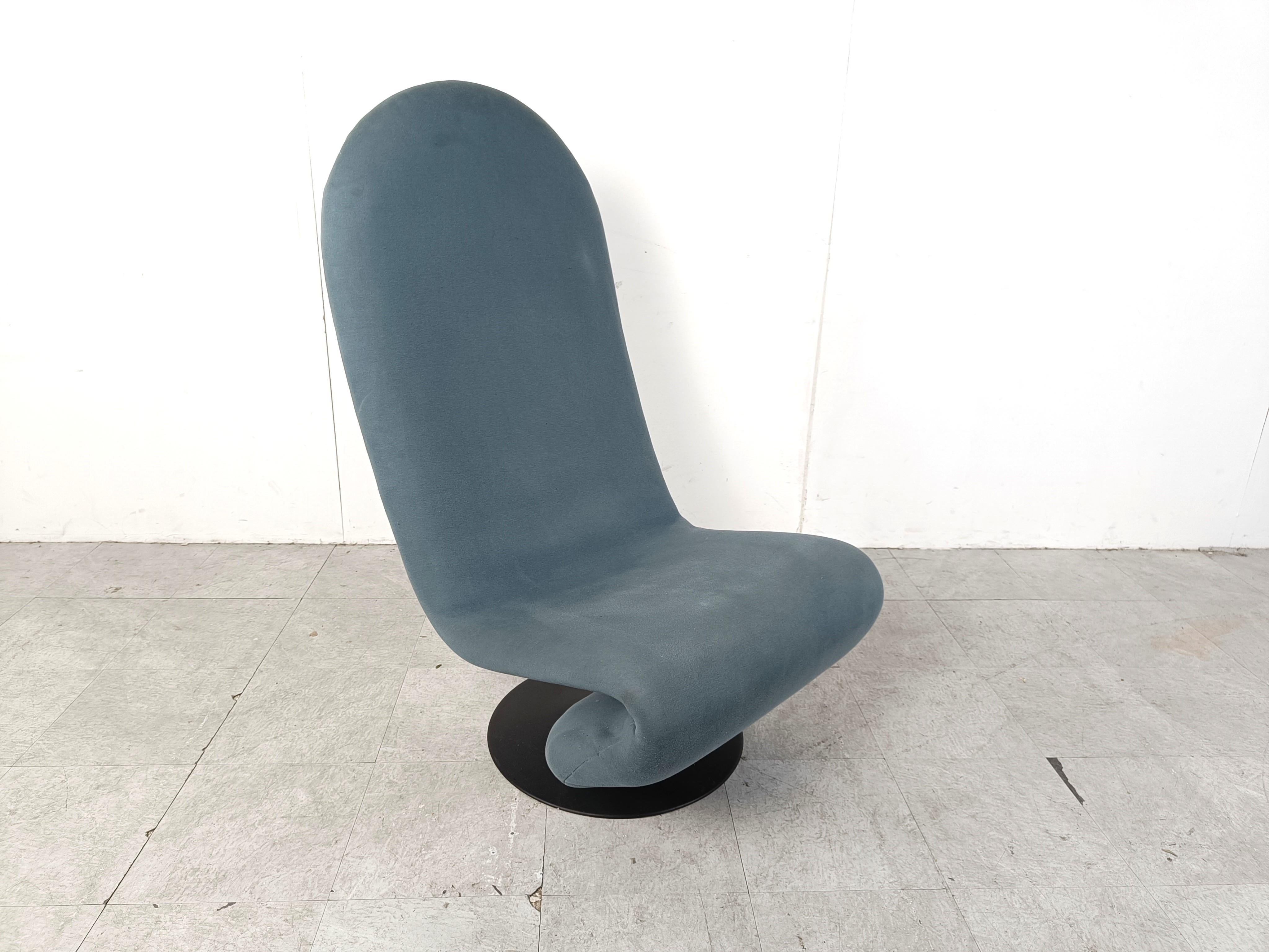 Mid-Century Modern Chaise à dossier haut 1-2-3 pour Fritz Hansen par Verner Panton pour Fritz Hansen, 1970 en vente