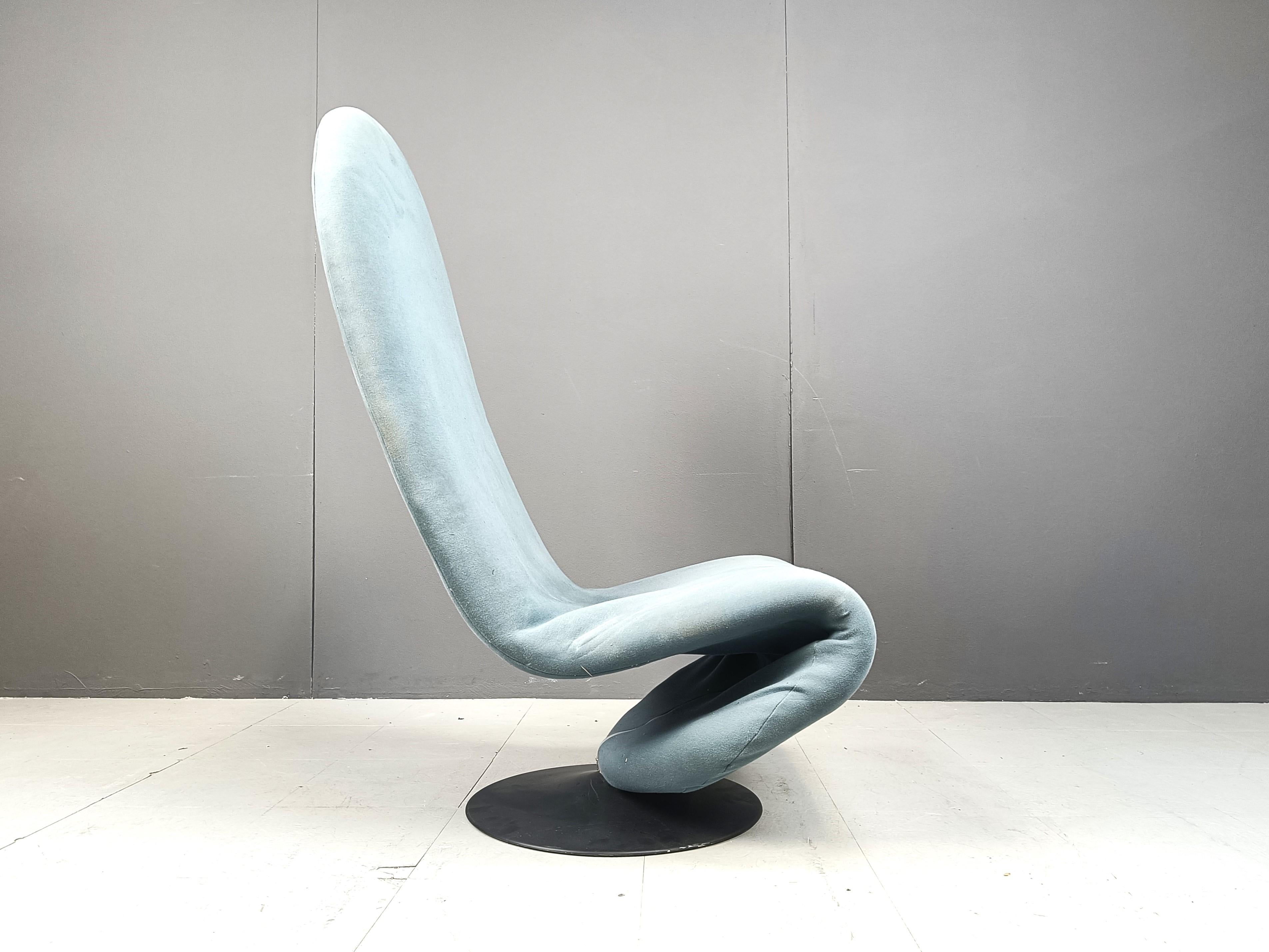 Mid-Century Modern 1-2-3 High Back Chair for Fritz Hansen by Verner Panton for Fritz Hansen, 1970s For Sale